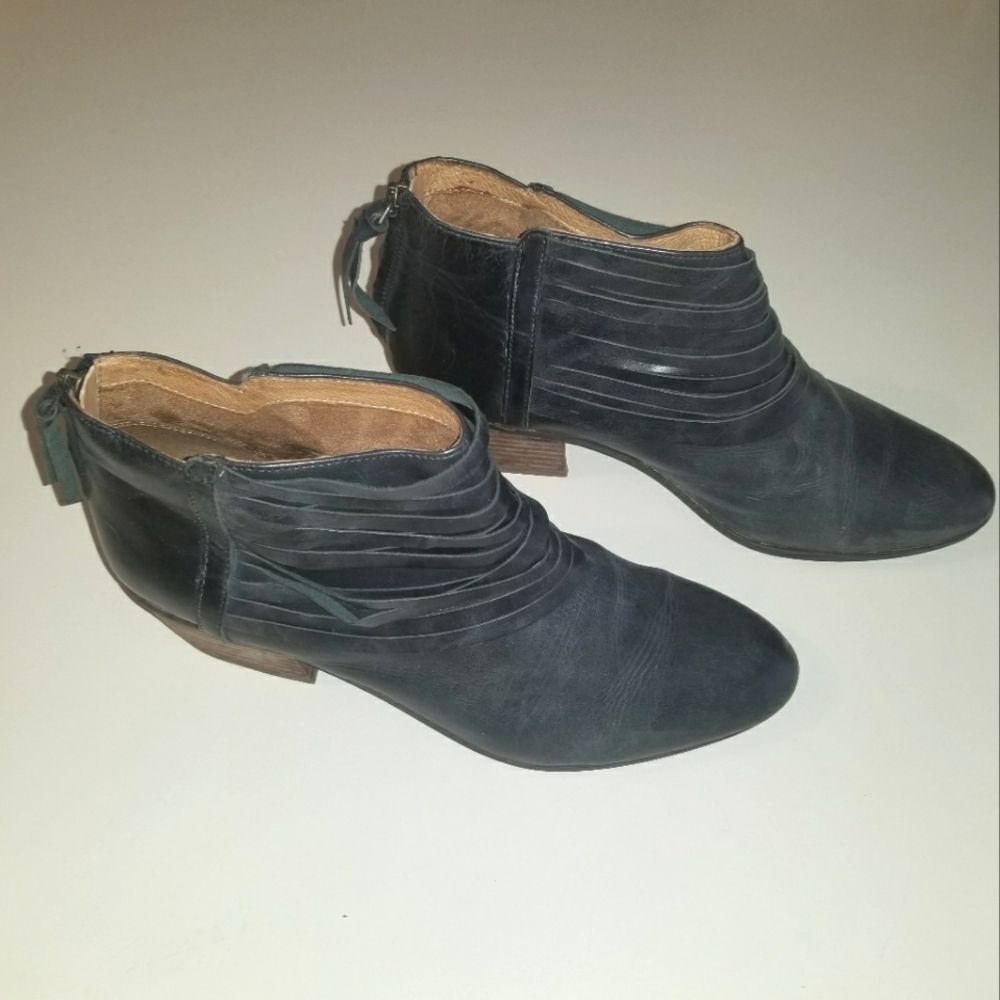 Clarks Grey Leather Spye Celeste Ankle Boots 9.5 - Picture 10 of 12